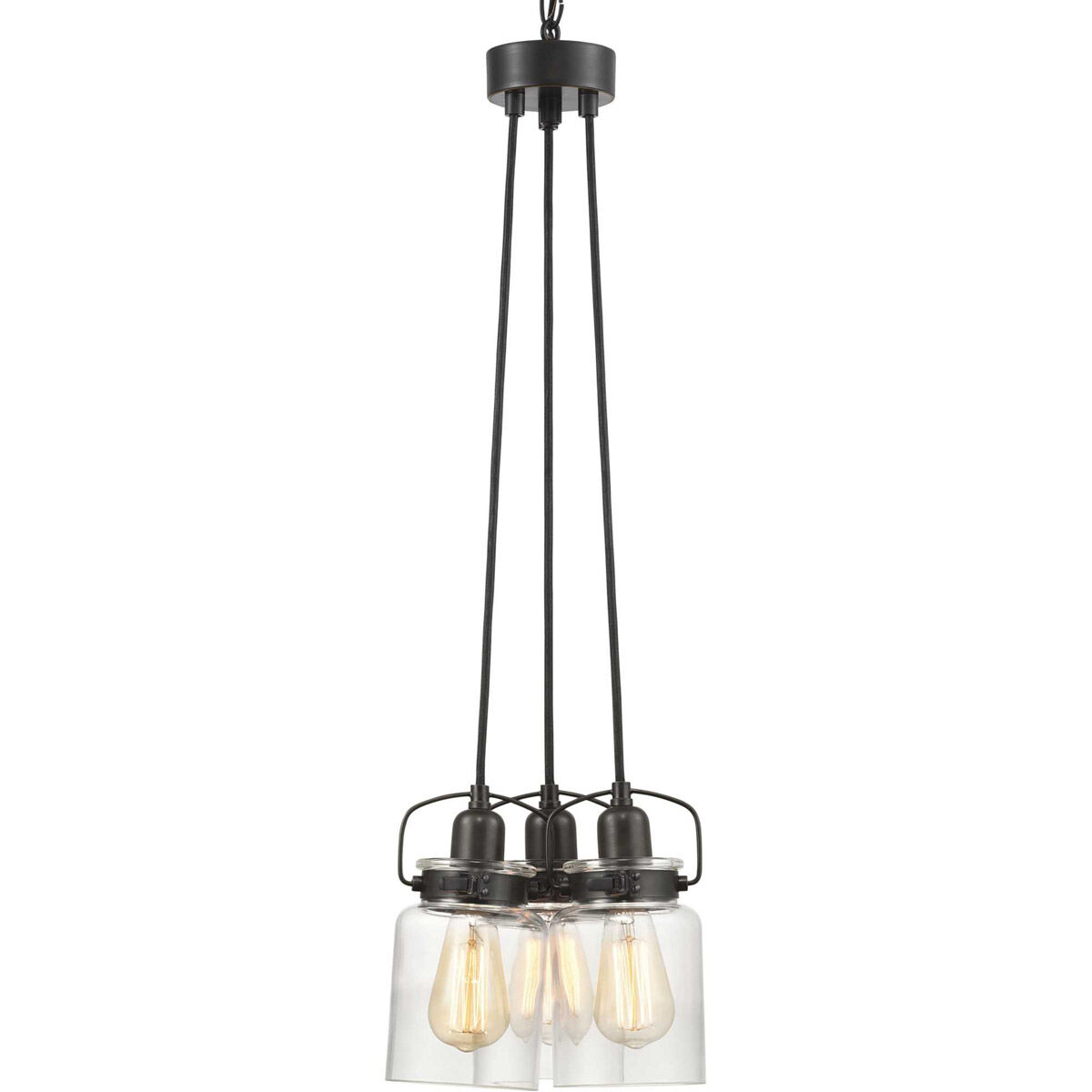 Calhoun 3 Light 22.63 inch Antique Bronze Chandelier Ceiling Light