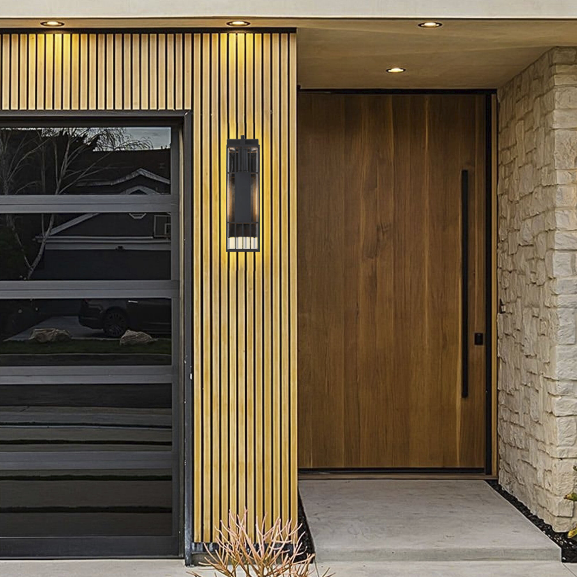 Edgehill LED 22 inch Black Outdoor Wall Sconce