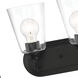 Zane 4 Light 26 inch Matte Black Vanity Light Wall Light