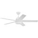 Astrea 52 inch Matte White with Matte White/Blonde Maple Reversible Blades Ceiling Fan