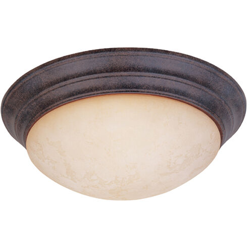 Lunar 2 Light 14 inch Ancient Oak Flushmount Ceiling Light, Medium