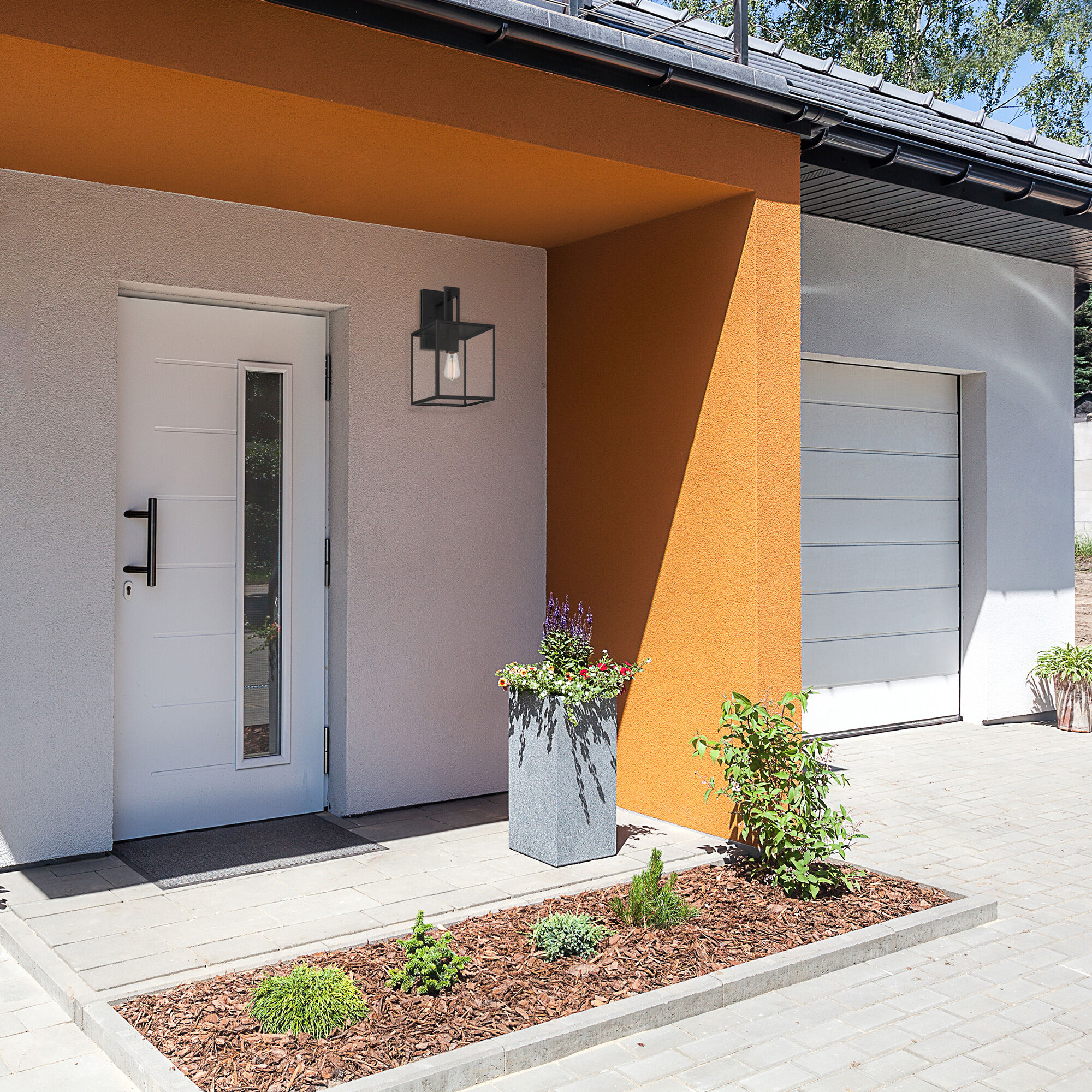 Preston 1 Light 18.75 inch Matte Black Exterior Wall Lantern