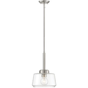 Riley 1 Light 10 inch Satin Platinum Mini Pendant Ceiling Light
