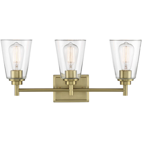 Westin 3 Light 23 inch Brushed Gold Vanity Light Wall Light