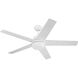 Astrea 52 inch Matte White with Matte White/Blonde Maple Reversible Blades Ceiling Fan