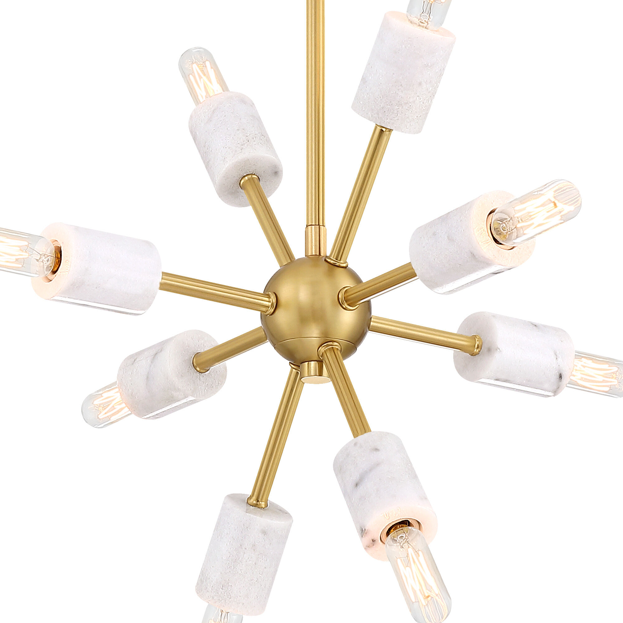 Star Dust 8 Light 15 inch Brushed Gold Pendant Ceiling Light