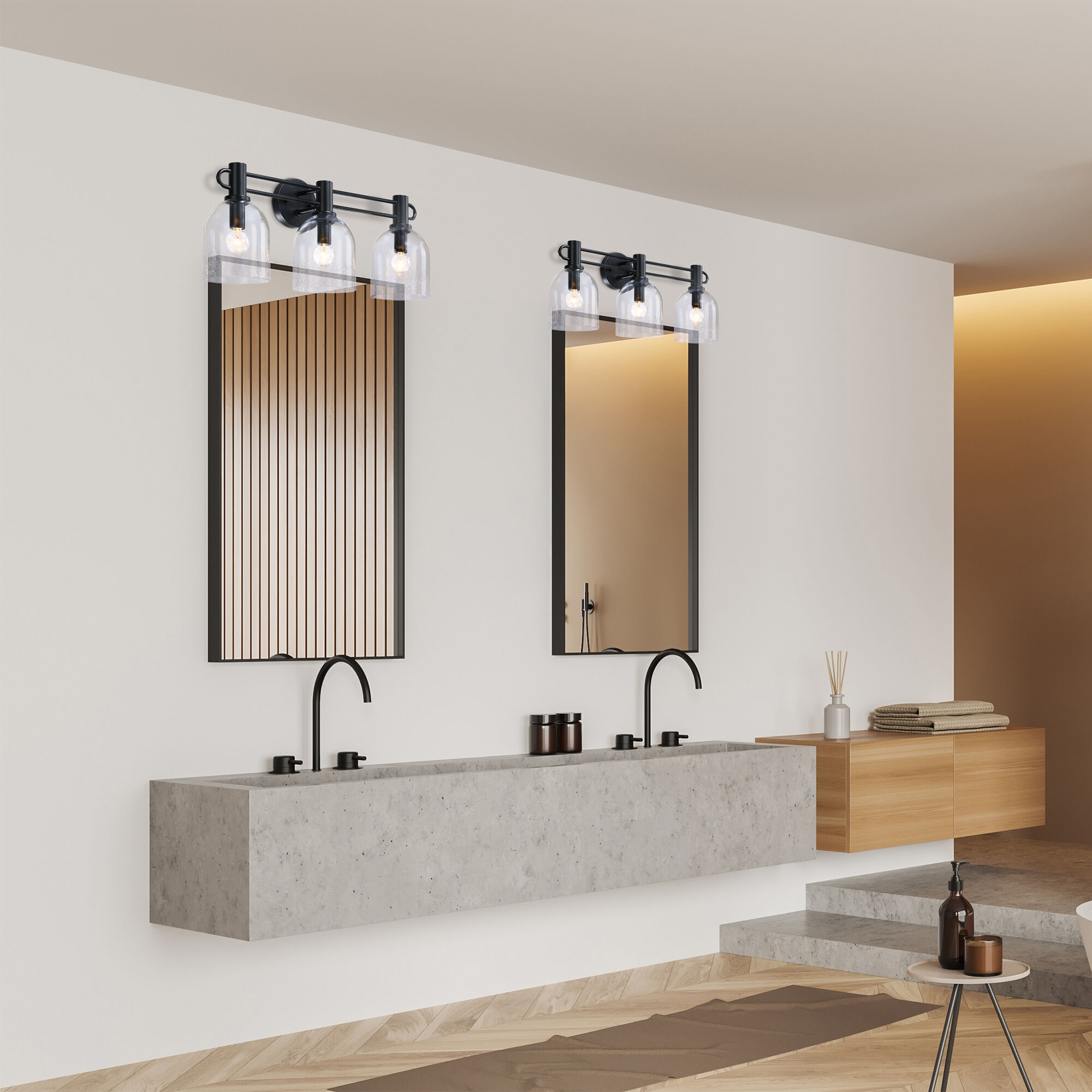 Astra LED 24 inch Matte Black Vanity Wall Light