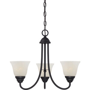 Kendall 3 Light 20 inch Oil Rubbed Bronze Chandelier Ceiling Light in Frosted