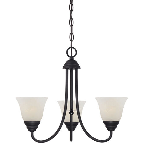 Kendall 3 Light 20 inch Oil Rubbed Bronze Chandelier Ceiling Light in Frosted