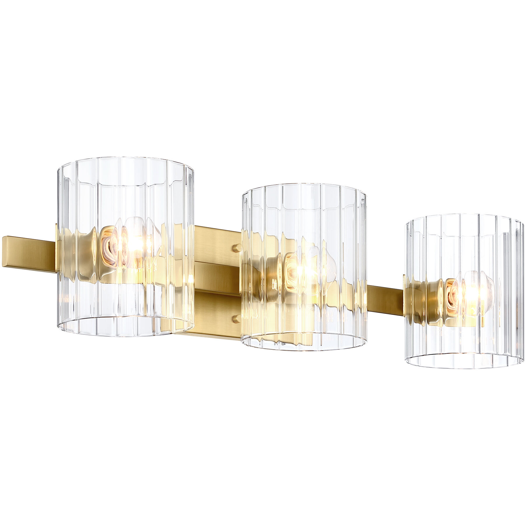 Aries 3 Light 24.25 inch Brushed Gold Vanity Light Wall Light