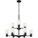 Cedar Lane 9 Light 30 inch Matte Black Chandelier Ceiling Light