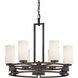Del Ray 6 Light 28 inch Flemish Bronze Chandelier Ceiling Light