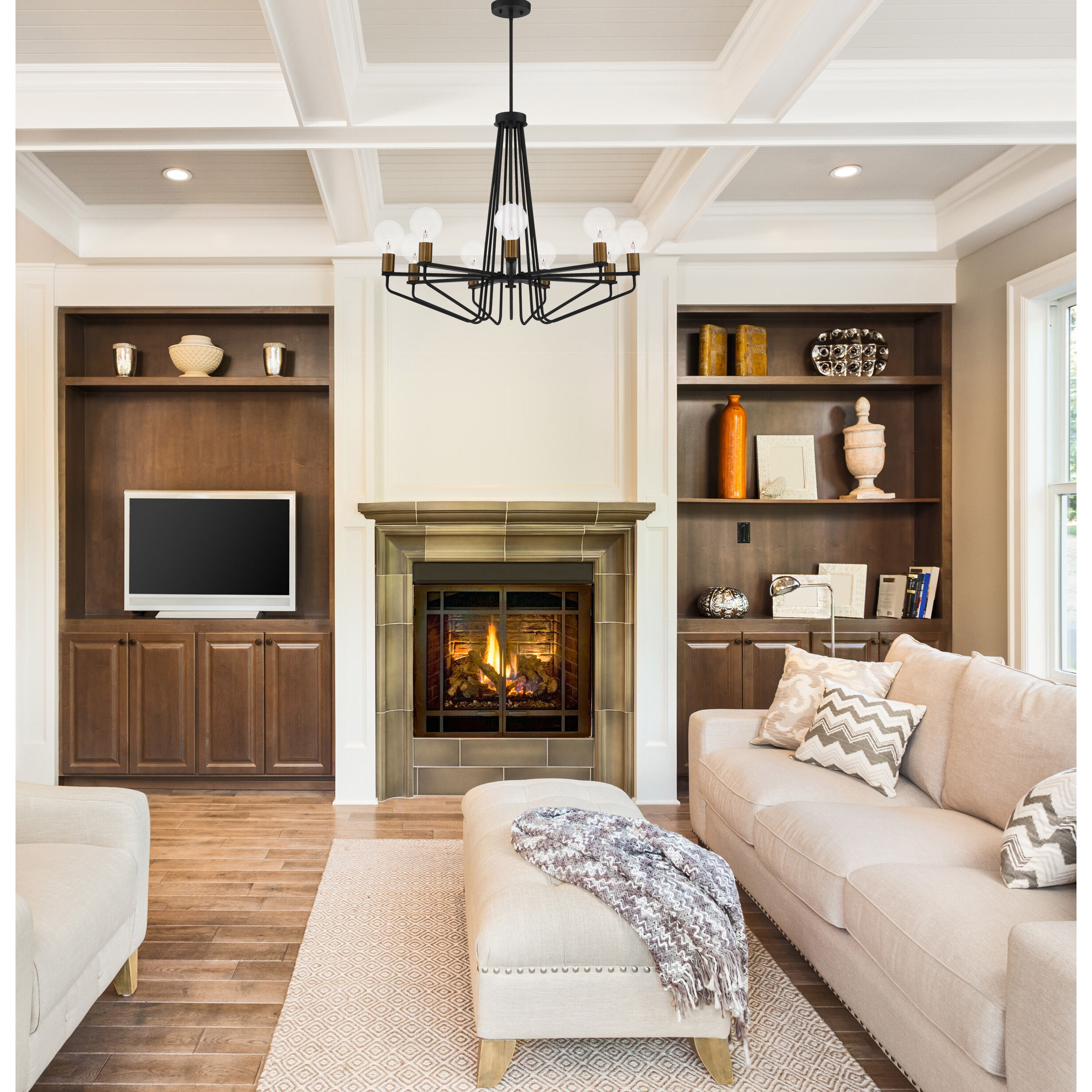 Ravella 9 Light 30 inch Black Chandelier Ceiling Light