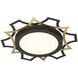 Edge Lit LED 16 inch Black Flushmount Ceiling Light