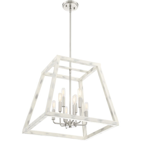 Rhode 8 Light 20 inch Coastal Weathered White Foyer Light Ceiling Light