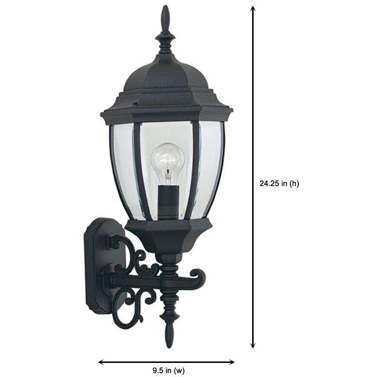 Tiverton 1 Light 24 inch Black Outdoor Wall Lantern