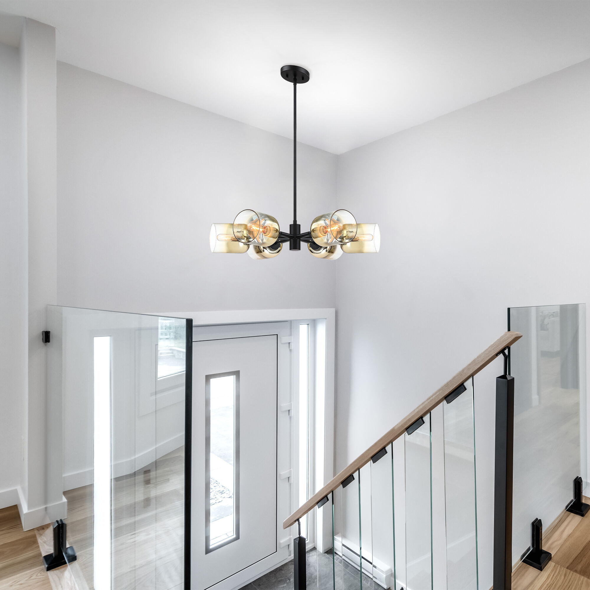 Gatsby 6 Light 28 inch Matte Black Chandelier Ceiling Light