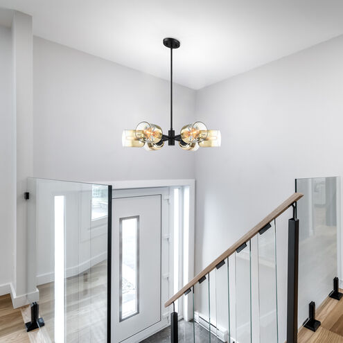 Gatsby 6 Light 28 inch Matte Black Chandelier Ceiling Light