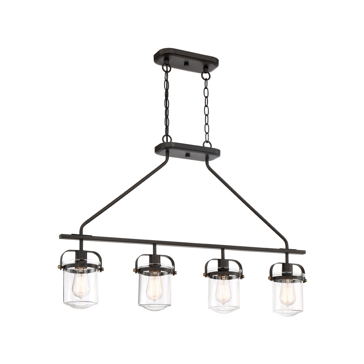 Oil rubbed shop bronze linear chandelier