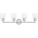 Ingo 4 Light 33.5 inch Polished Nickel Vanity Light Wall Light