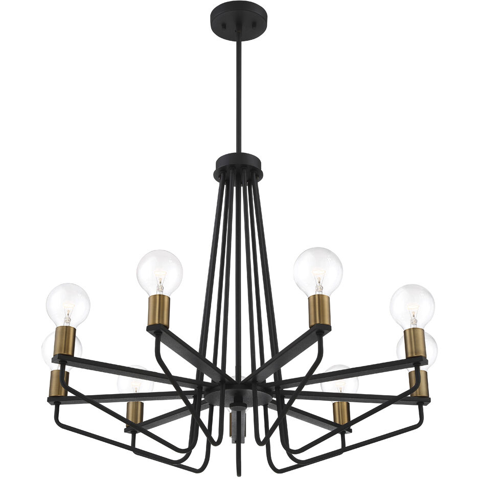 Ravella 9 Light 30 inch Black Chandelier Ceiling Light