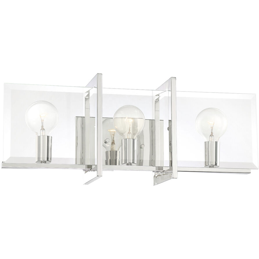 Ethan 3 Light 24 inch Polished Nickel Bath Light Wall Light