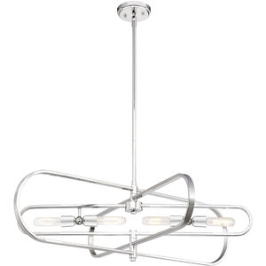 Kenzo 4 Light 38 inch Polished Nickel Island Pendant Ceiling Light