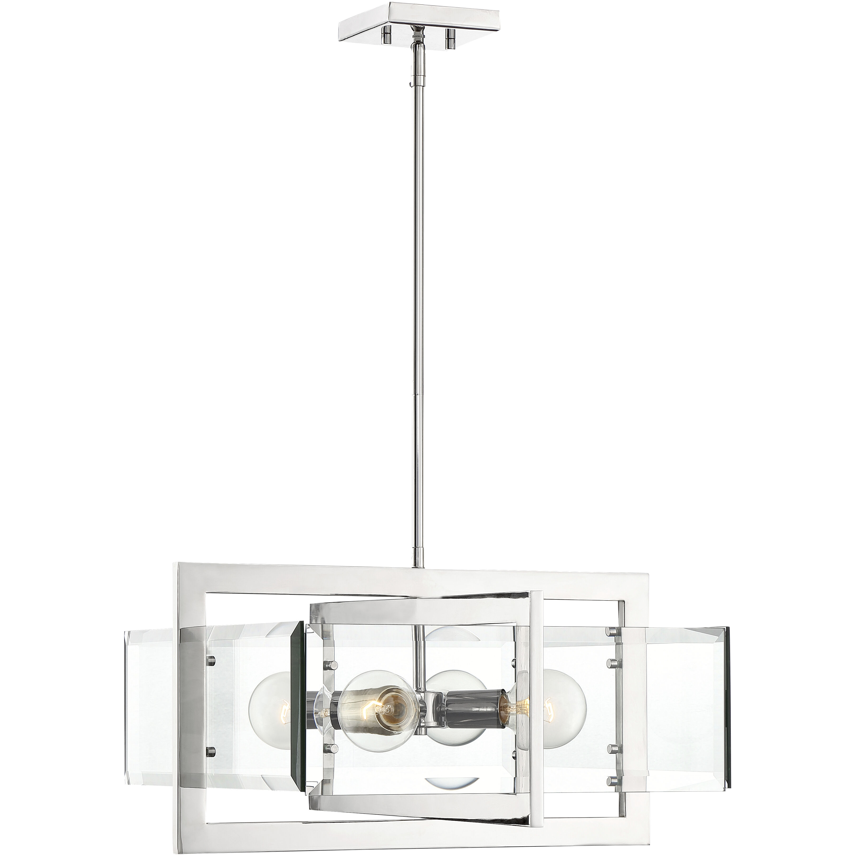 Ethan 4 Light 20.75 inch Polished Nickel Pendant Ceiling Light