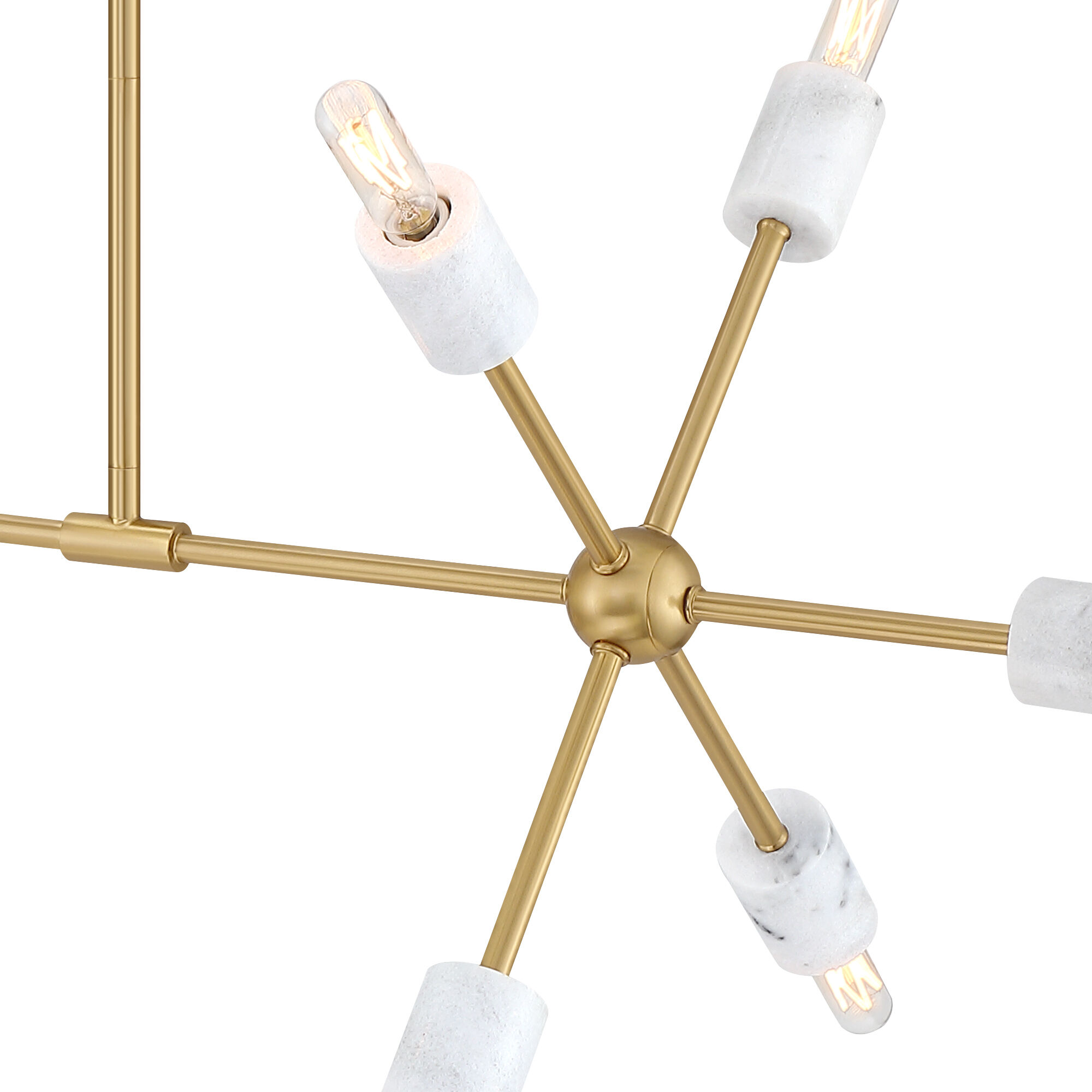 Star Dust 10 Light 34.75 inch Brushed Gold Island Pendant Ceiling Light