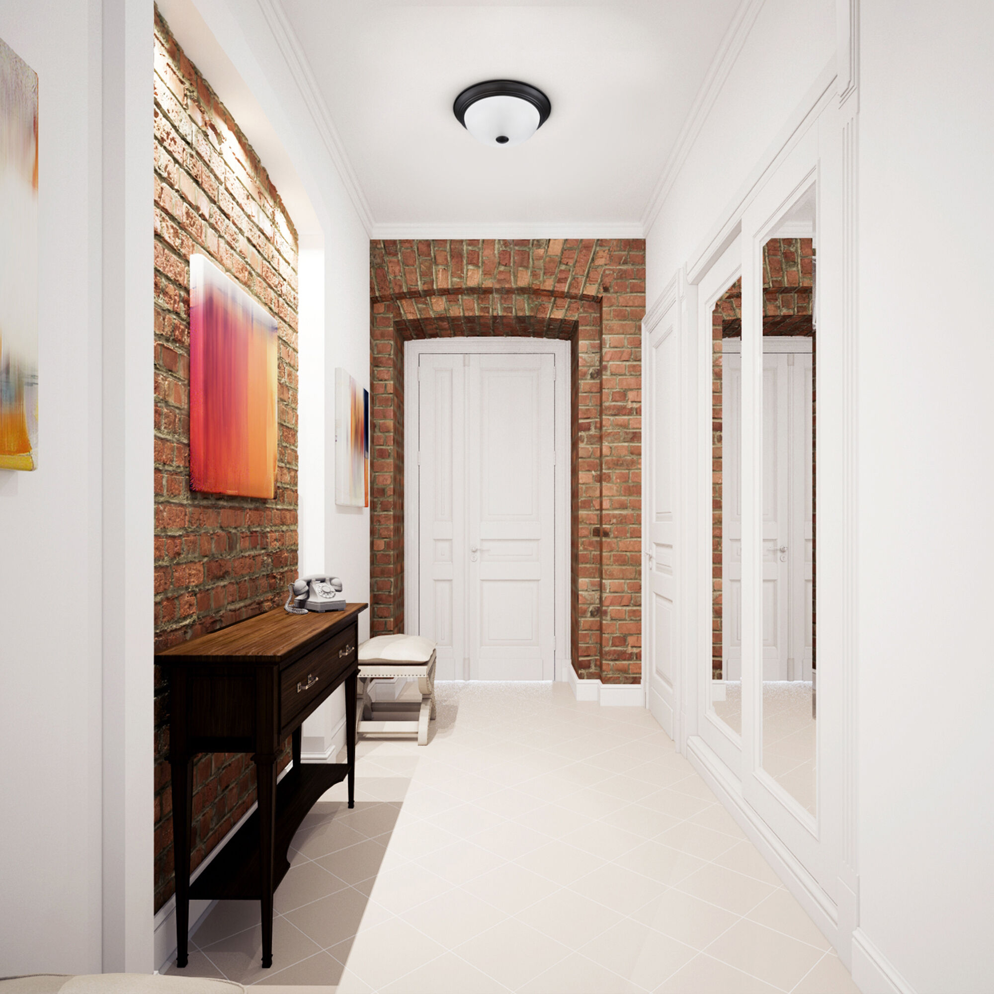 Decorative 3 Light 15 inch Oil Rubbed Bronze Flushmount Ceiling Light in Etched, Large