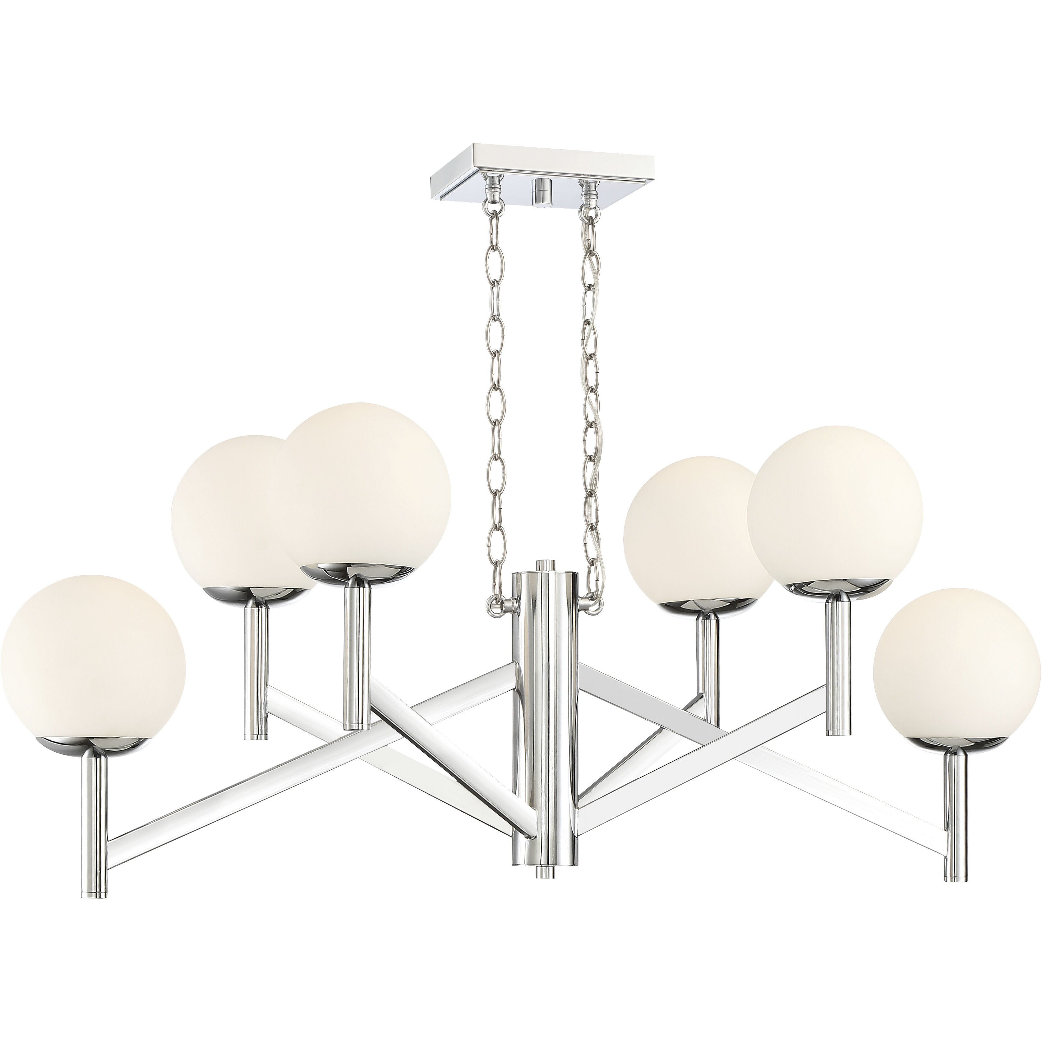 Kelvin 6 Light 42 inch Chrome Chandelier Ceiling Light