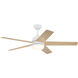 Astrea 52 inch Matte White with Reversible Matte White/Blonde Maple Blades Smart Color Fan