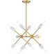 Star Dust 10 Light 34.75 inch Brushed Gold Island Pendant Ceiling Light