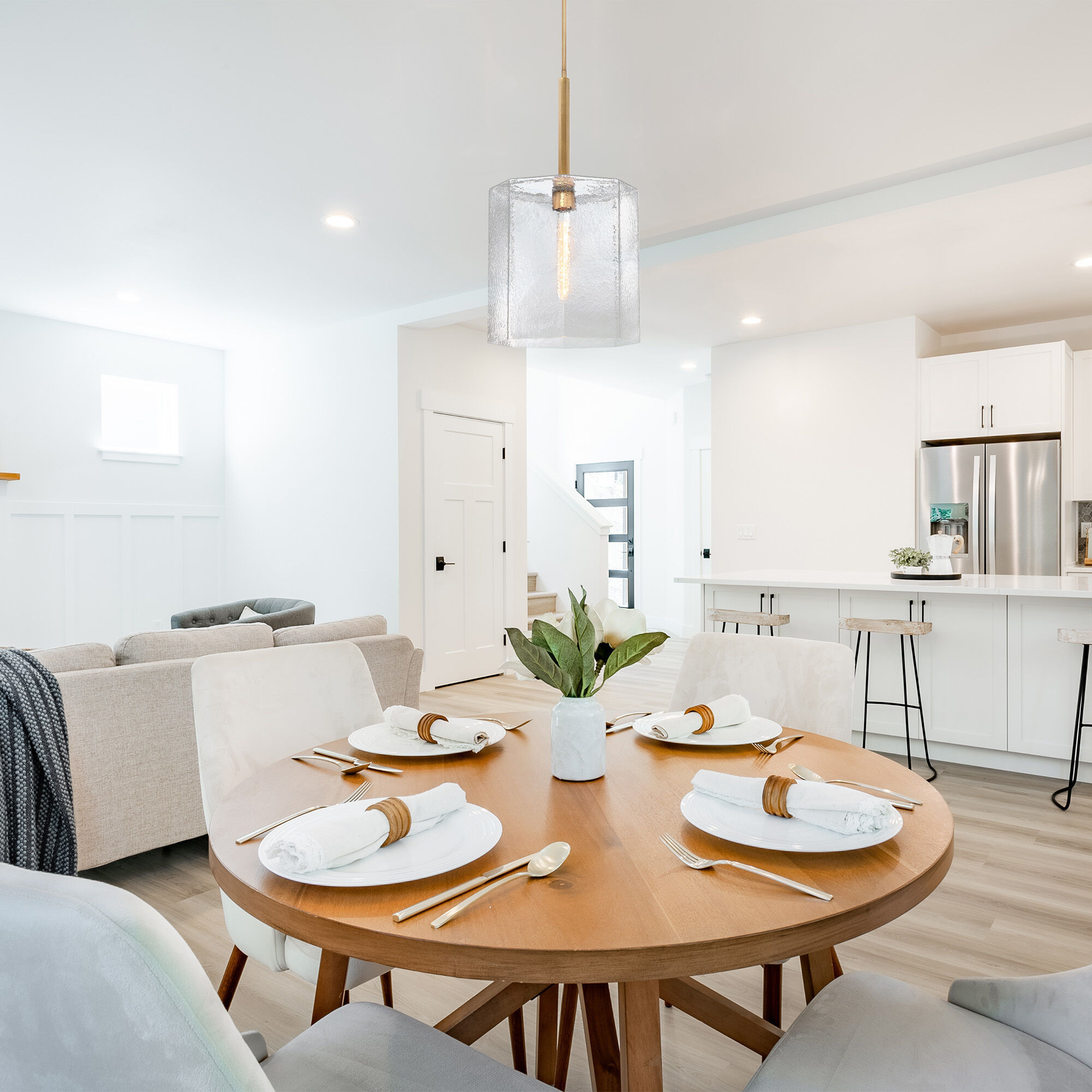 Haven LED 14 inch Old Satin Brass Pendant Ceiling Light