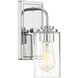 Logan 1 Light 5 inch Chrome Wall Sconce Wall Light