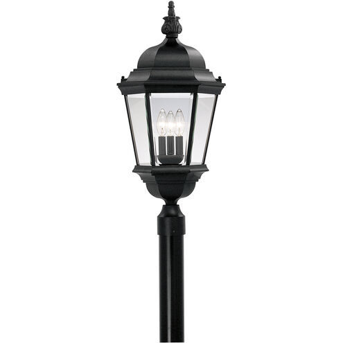Builder 3 Light 28 inch Black Outdoor Post Lantern