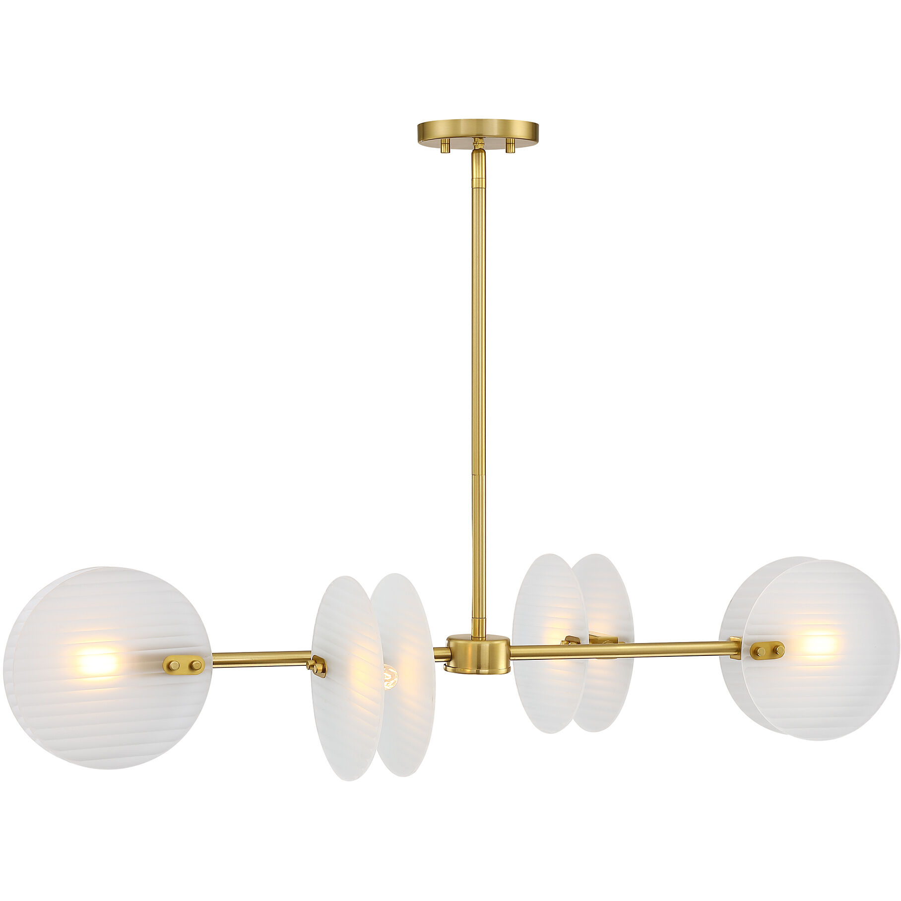 Sky Fall 4 Light 40 inch Brushed Gold Island Pendant Ceiling Light