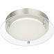 Edge Lit LED 10 inch Polished Nickel Flushmount Ceiling Light