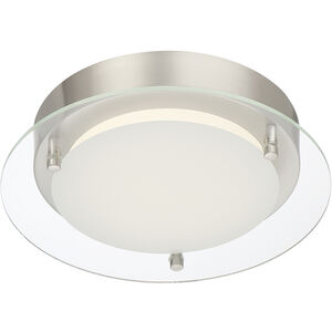 Edge Lit LED 10 inch Polished Nickel Flushmount Ceiling Light