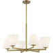 Palmyra 6 Light 30 inch Brushed Gold Chandelier Ceiling Light