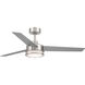 Cassini 52 inch Brushed Nickel with Reversible Silver/Pearl Gray Blades DC Smart Fan