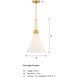 Evergreen Oasis LED 12 inch Brushed Gold Down Pendant Ceiling Light