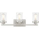 Jedrek 3 Light 24 inch Brushed Nickel Vanity Light Wall Light