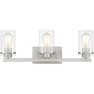 Jedrek 3 Light 24 inch Brushed Nickel Vanity Light Wall Light