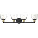 Bryson 4 Light 33 inch Vintage Bronze Bath Light Wall Light