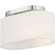 Midtown 1 Light 11 inch Polished Nickel Semi-Flush Ceiling Light