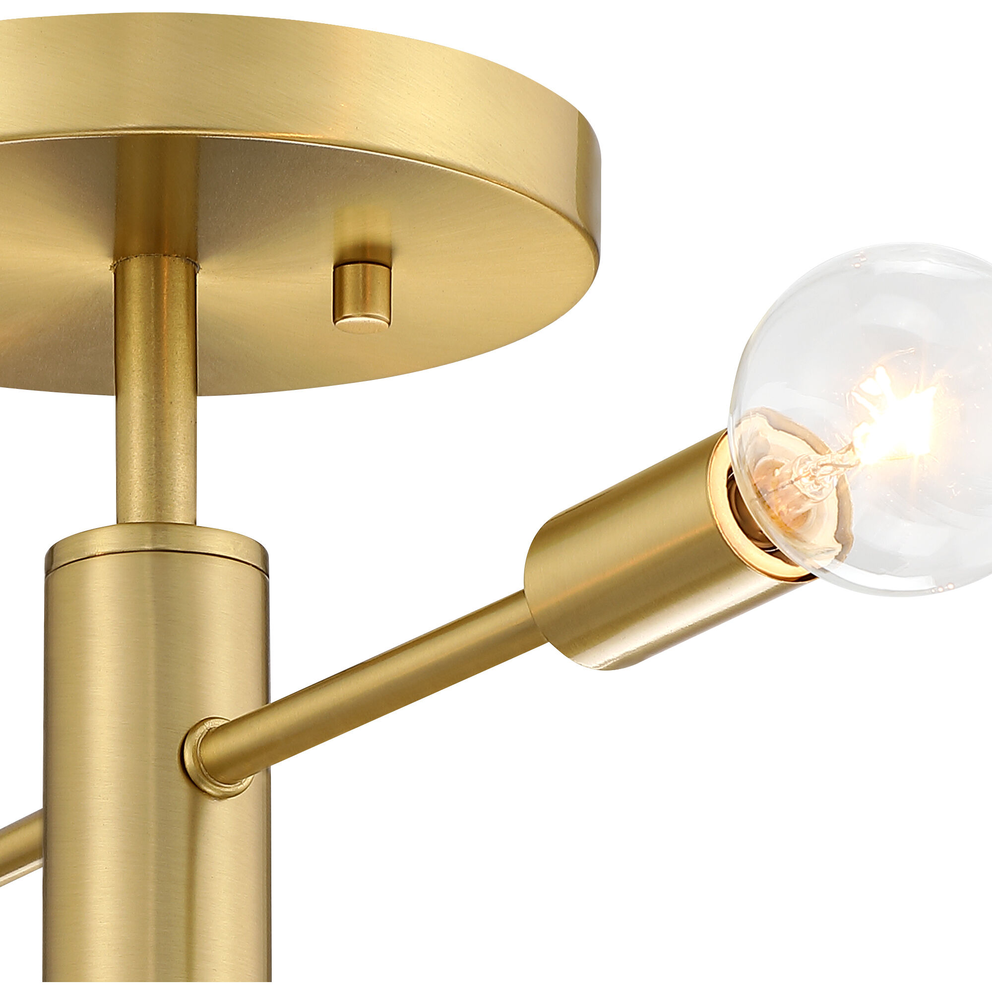 Arlo 4 Light 14.25 inch Brushed Gold Semi Flush Mount Ceiling Light