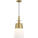 Ava 1 Light 10 inch Brushed Gold Pendant Ceiling Light
