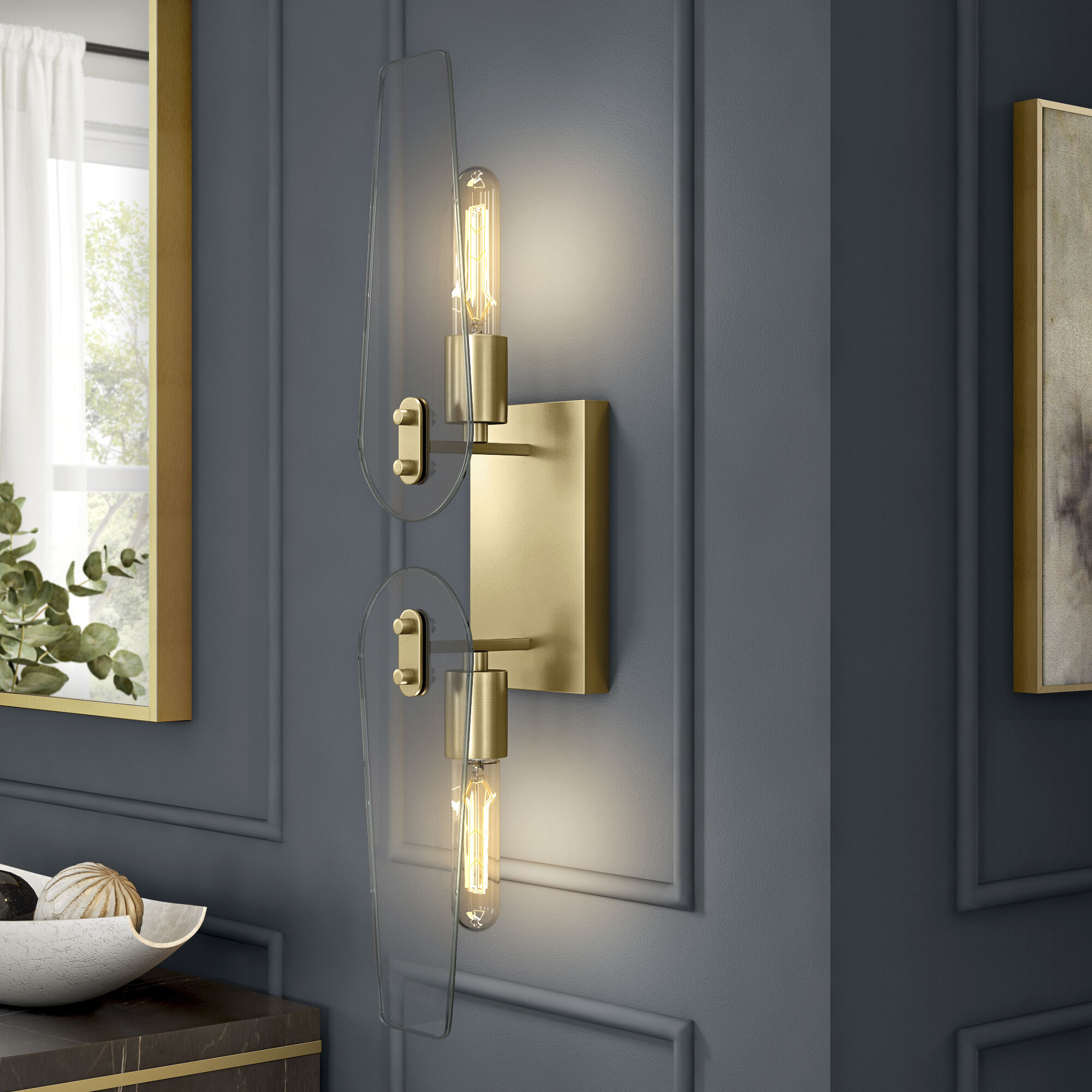 Designers Fountain D256M 2WS BG Bergen Beach 2 Light Wall Sconce in