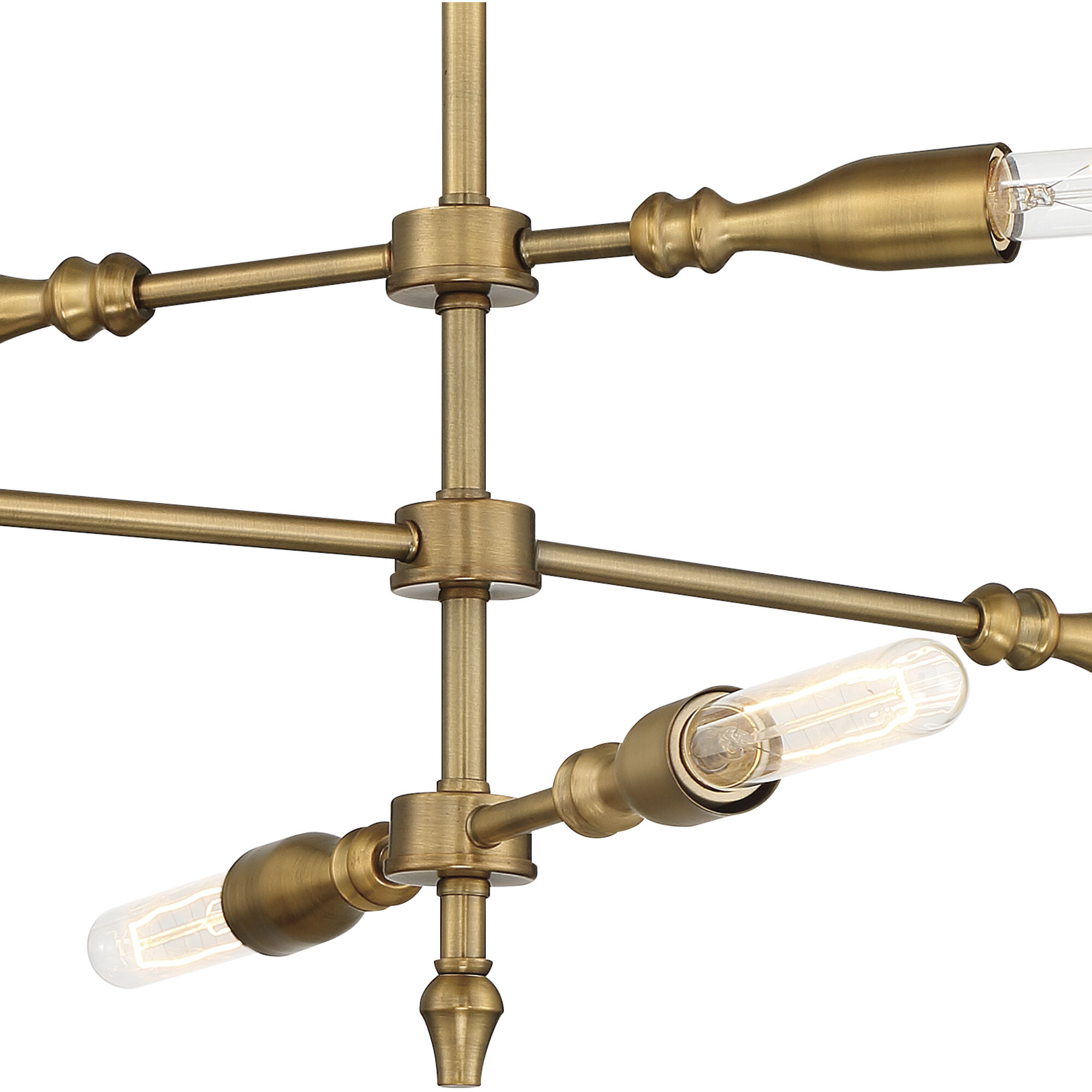 Louise 6 Light 28.5 inch Old Satin Brass Island Light Ceiling Light